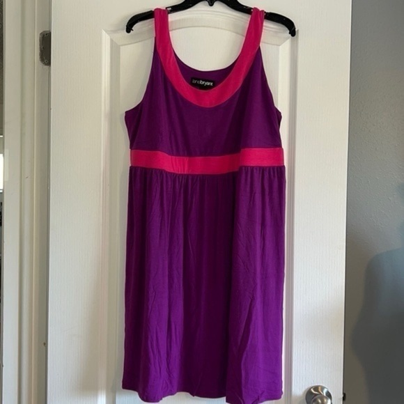 Purple & pink stretchy dress casual size 14/16 Lane Bryant - Picture 11 of 11